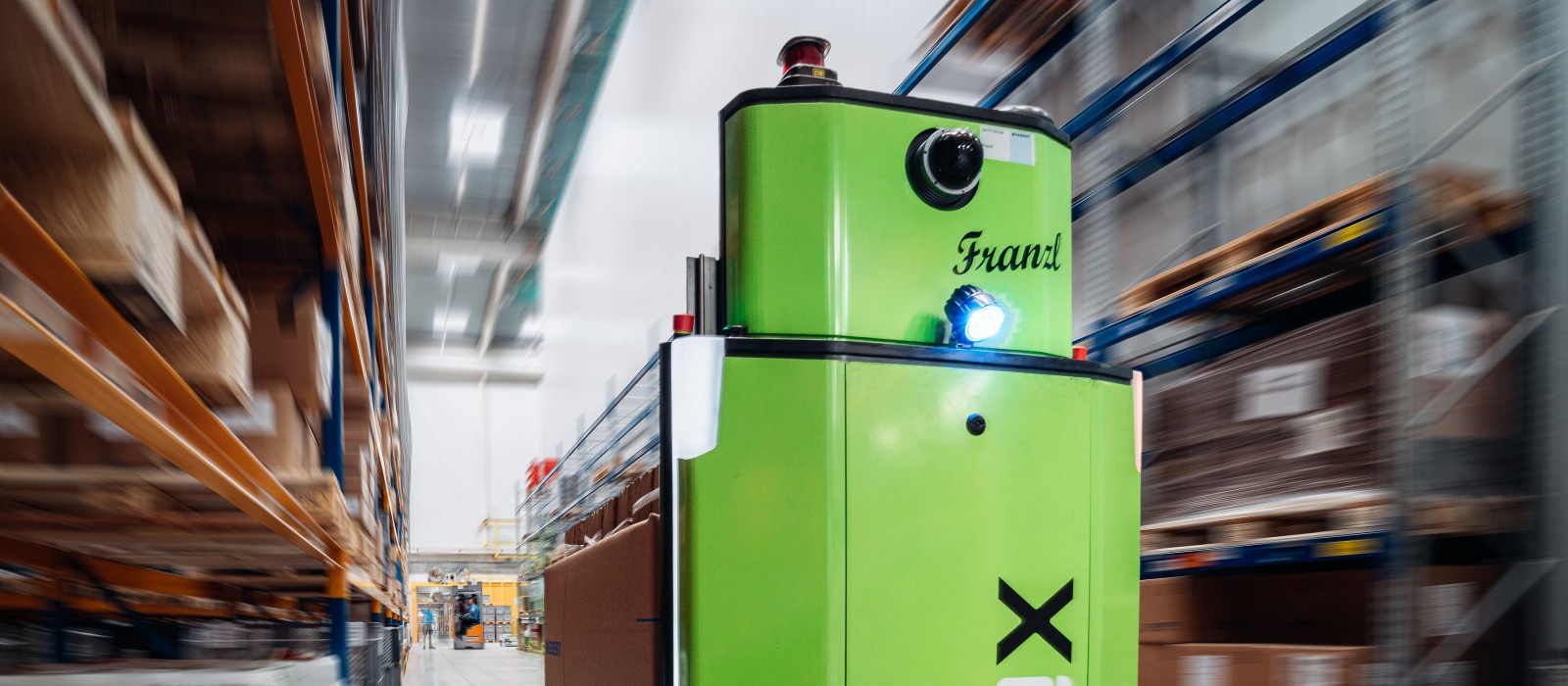 Driverless transport system at the Autsrian plant in Pottenbrunn