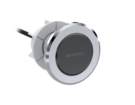 Geberit WC flush control with electronic flushing triggering, mains operation, double-volume flushing, and Infrared button 